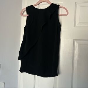 Theory Black 100 silk Sleeveless Blouse S